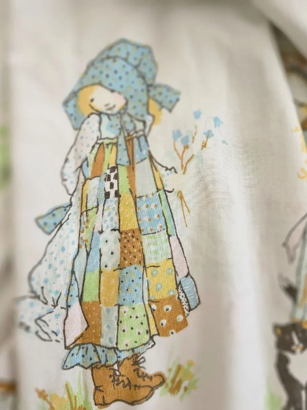 Holly hobbie twin vintage 1970s rare nostalgic flat sheet